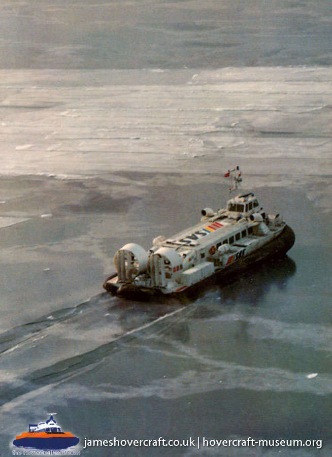 AP1-88 hovercraft with the Scandinavian company SAS -   (The <a href='http://www.hovercraft-museum.org/' target='_blank'>Hovercraft Museum Trust</a>).
